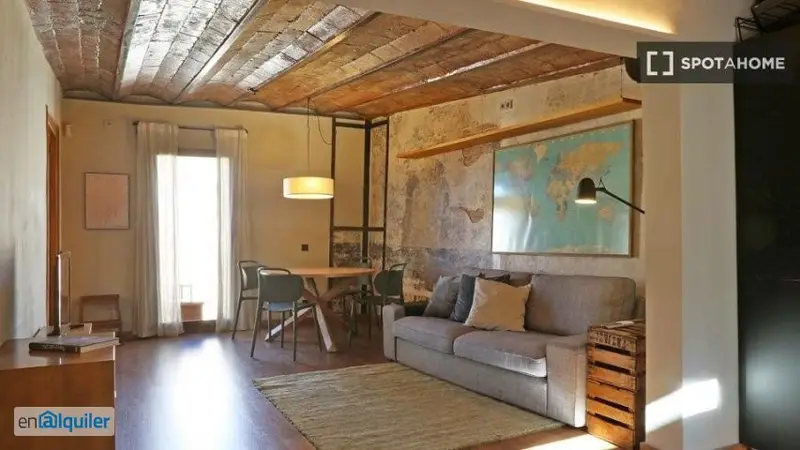 Apartamento 1 Dormitorio en El Raval Barcelona Amueblado