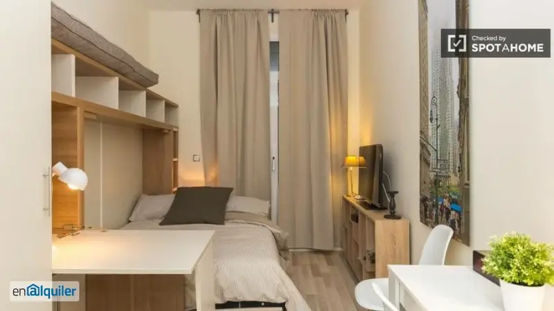 Estudio con Aire Acondicionado y Balcón en el Centro de Madrid Calle Preciados