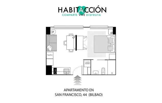 Alquiler Apartamento 1 Dormitorio Bilbao Estancia Media Larga