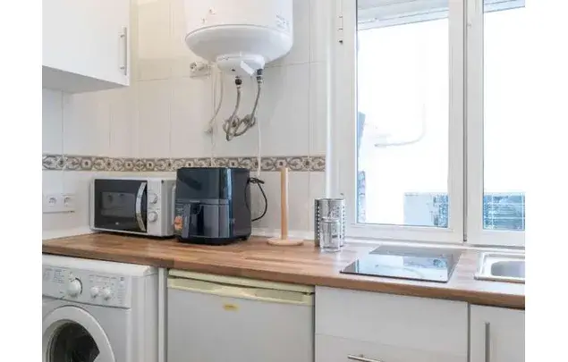 Estudio 32m2 Madrid Amueblado Cocina Equipada Ascensor