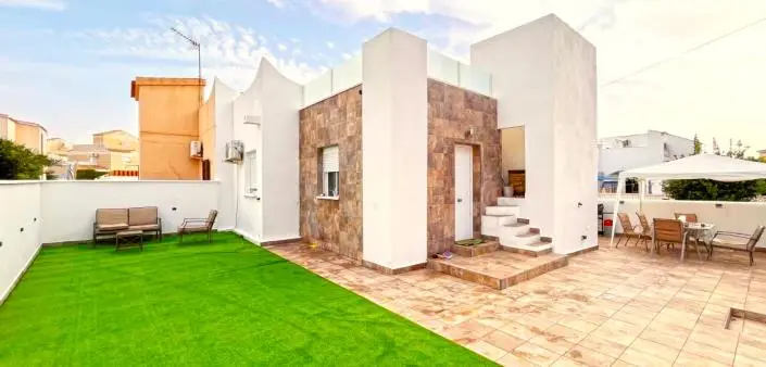 Bungalow 2 Dormitorios Playa Flamenca Solarium Jardin Amueblado