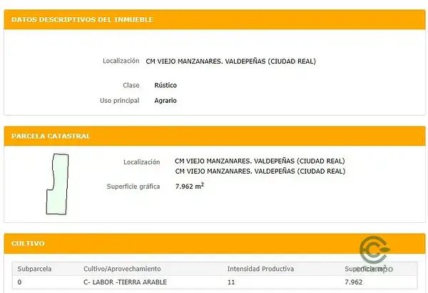 Ciudad Real, Valdepenas, 0.8ha