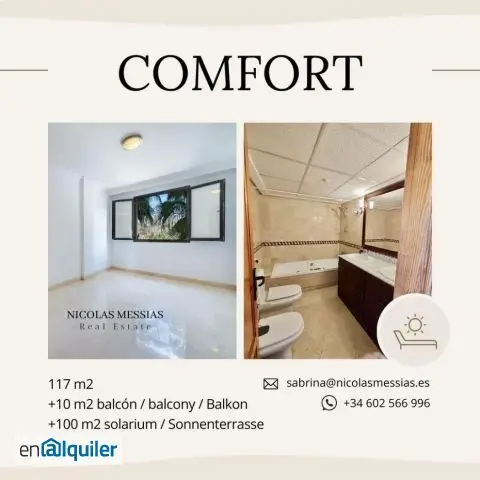 Alquiler Piso Amueblado Portixol Primera Linea de Mar