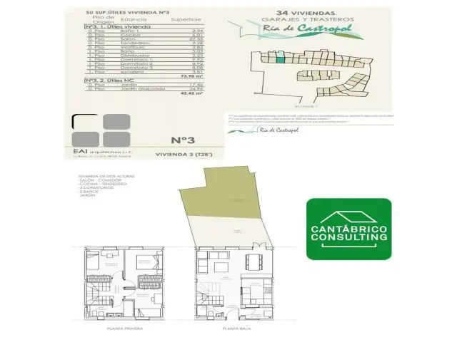 Chalet Adosado 3 Dormitorios Garaje Trastero Nueva Promoción Castropol Asturias
