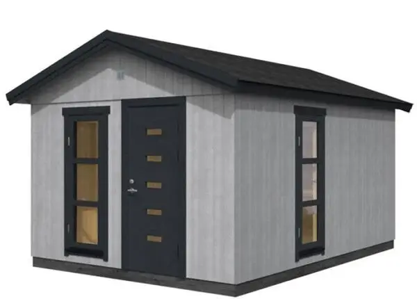 Caseta de Madera LY 13 6m2 Jardin Abeto Nordico Doble Cristal