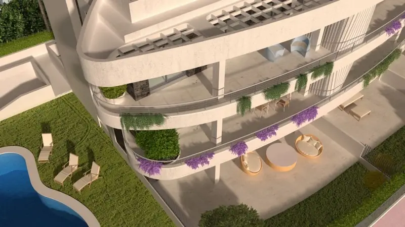 Apartamento en venta en Javea con jardin privado y 3 terrazas