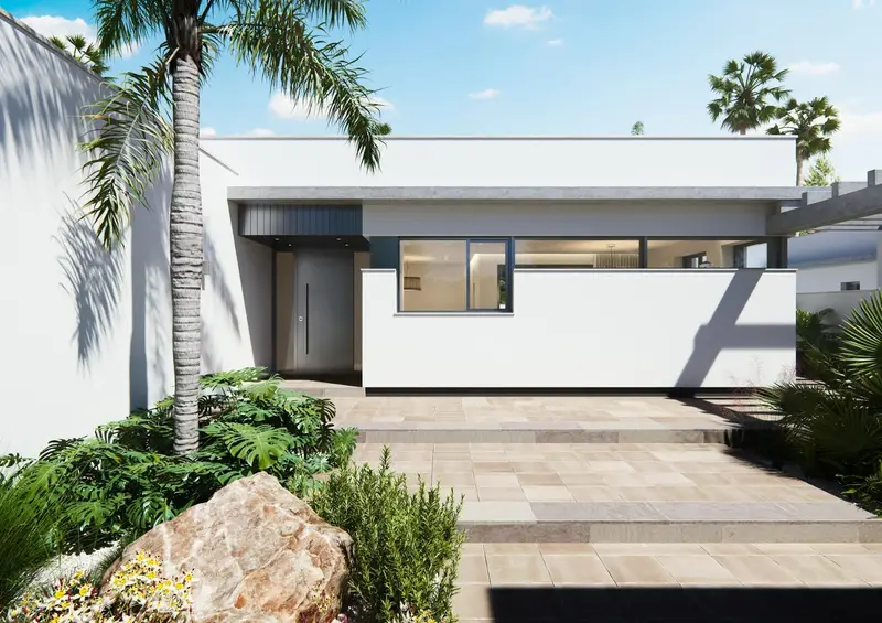 VILLA DE OBRA NUEVA EN UNA PLANTA