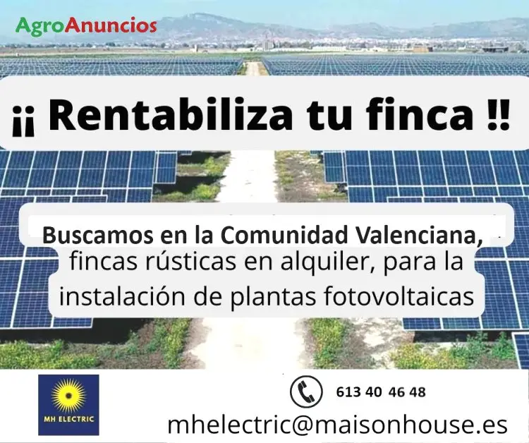 Demanda  de Fincas para la instalación de plantas fotovoltaicas en Madrid