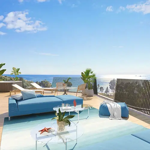 Atico 3 Dormitorios Villajoyosa Lujo Playa Vistas Mar Piscinas Spa
