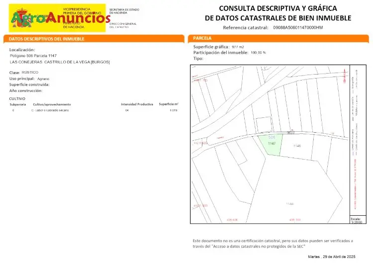 Venta  de Finca rústica en Burgos