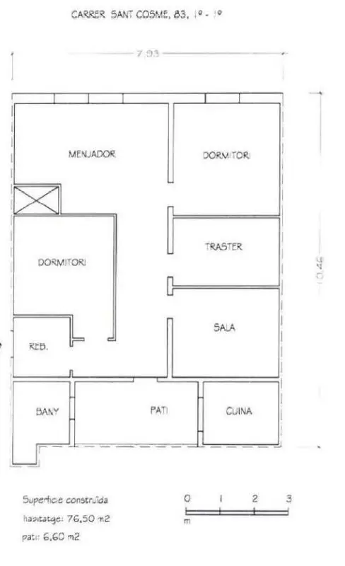 Piso 76m2 2 habitaciones Terrassa