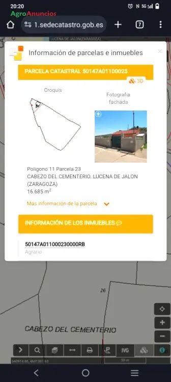 Venta  de Terreno de secano en Zaragoza