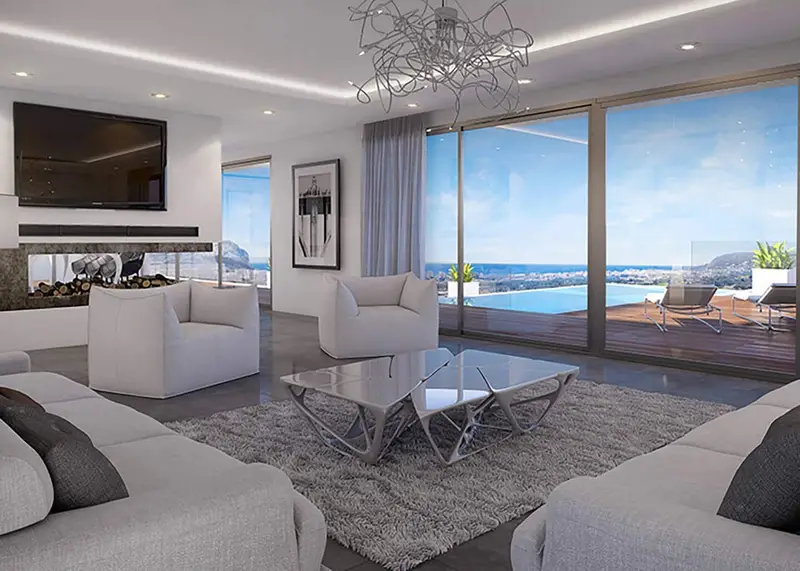 Chalet Moderno en Calpe con Vistas al Mar y Piscina