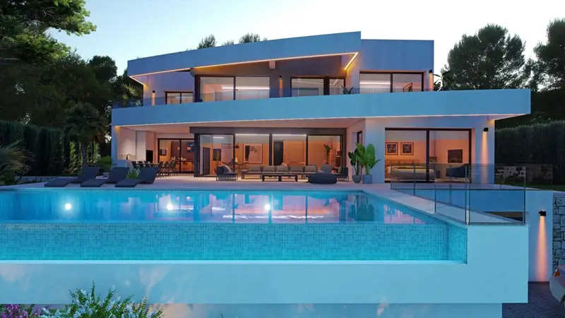 Villa Moderna con Vistas al Mar en Moraira