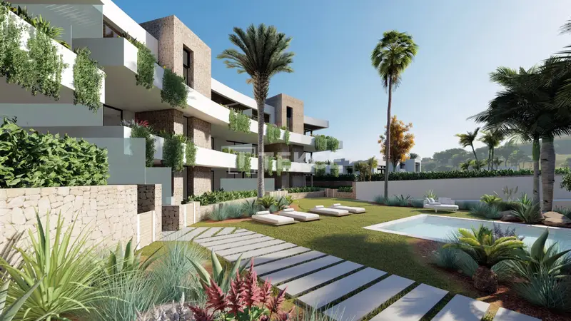 Apartamentos de Lujo en La Manga Golf Resort con Piscina
