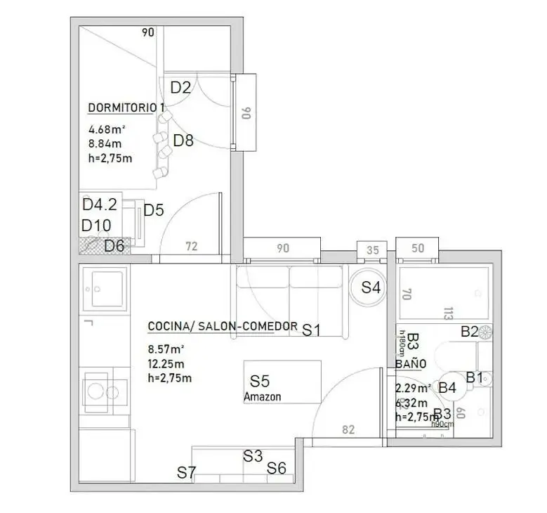 Apartamento 1 Dormitorio Madrid Paseo Delicias