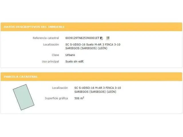 Terreno en Venta Sariegos Leon Parcela Vivienda 300m2