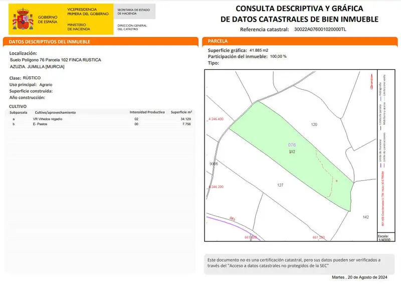 Parcela Edificable con Viñedo en Jumilla
