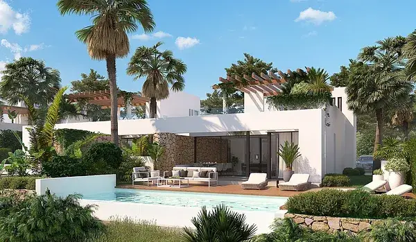 Villas Pareadas Makalu II Alicante: Piscina Privada y Vistas al Golf