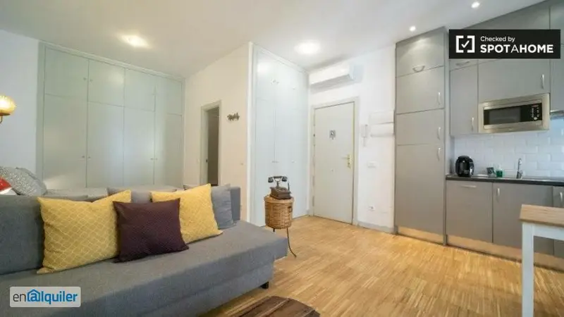 Estudio con Balcon y Aire Acondicionado en Madrid Centro