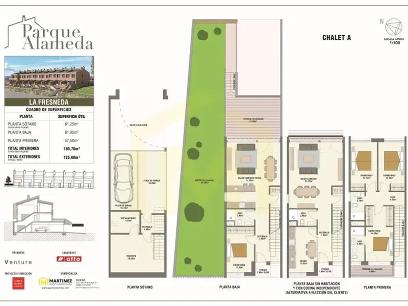 Chalet en Pola de Siero 4 habitaciones 3 baños Jardin Garaje