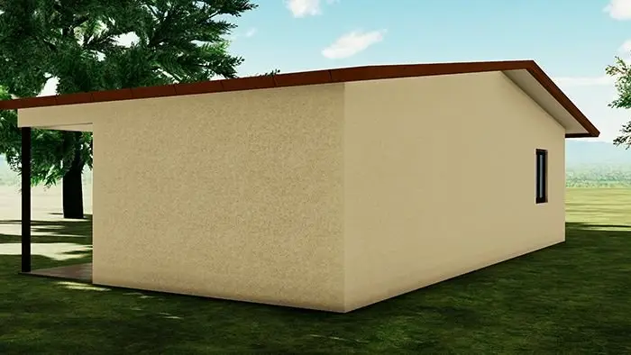 Modelo 55001 Casa Prefabricada 2 Dormitorios