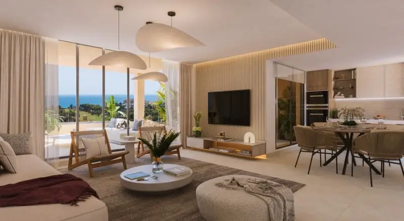 Atico de Lujo en Benalmadena con Vistas al Mar y Golf