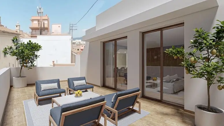 &#x41;tico en Venta Portixol Mallorca 2 Dormitorios Terraza Privada