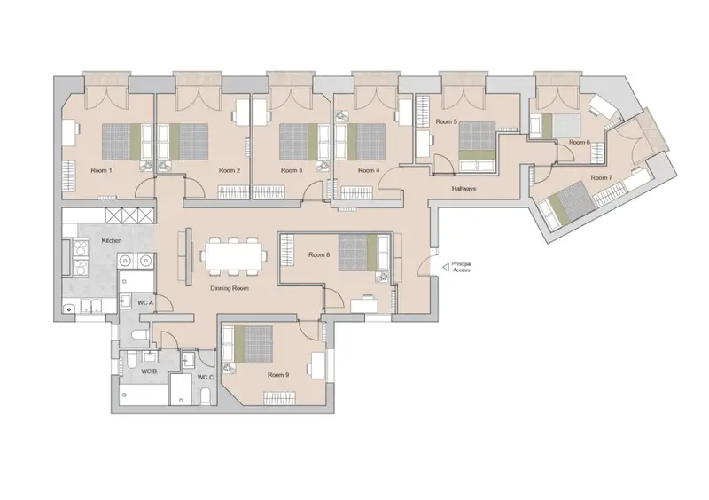 Habitacion en La Latina para Estudiantes y Profesionales