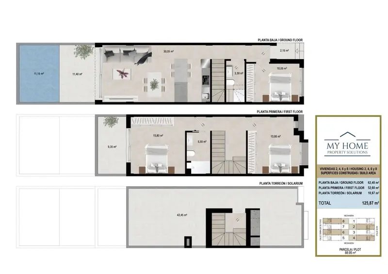 Adosado en Venta San Javier Murcia 3 Dormitorios Piscina Privada