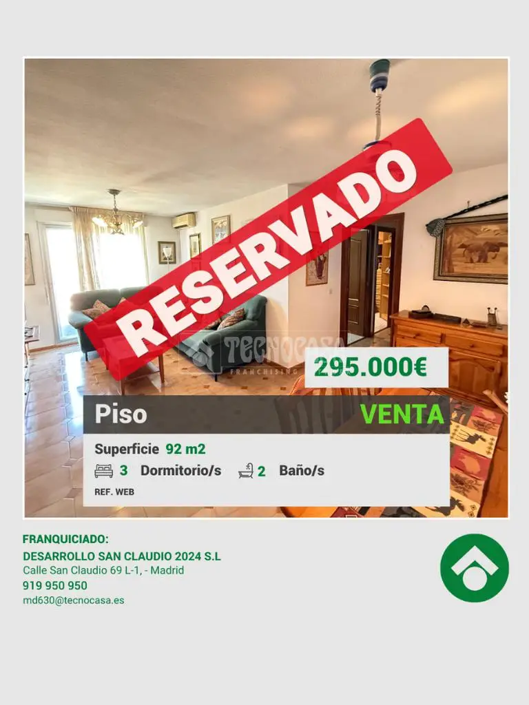 Piso en venta Madrid 3 dormitorios 2 baños