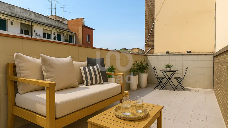 Atico con Terraza en L Hospitalet Cerca de Barcelona
