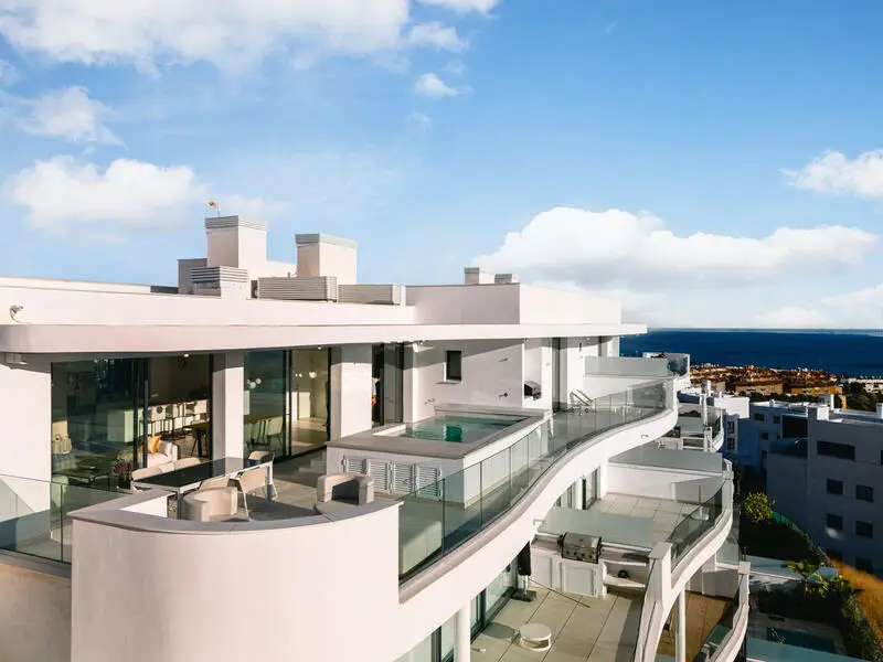 Atico de Lujo en Higueron West 3 Dormitorios Piscina Privada Vistas al Mar