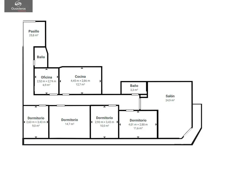 Venta Piso 170m2 Gran Capitan Centro Granada 5 habitaciones