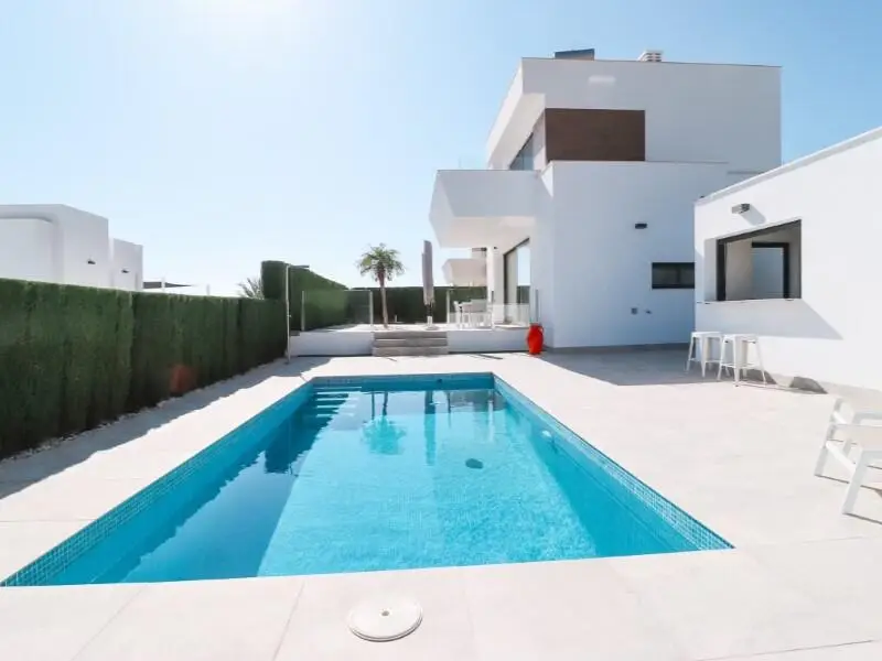 Villa Moderna 3 Dormitorios Polop Alicante Vistas Piscina