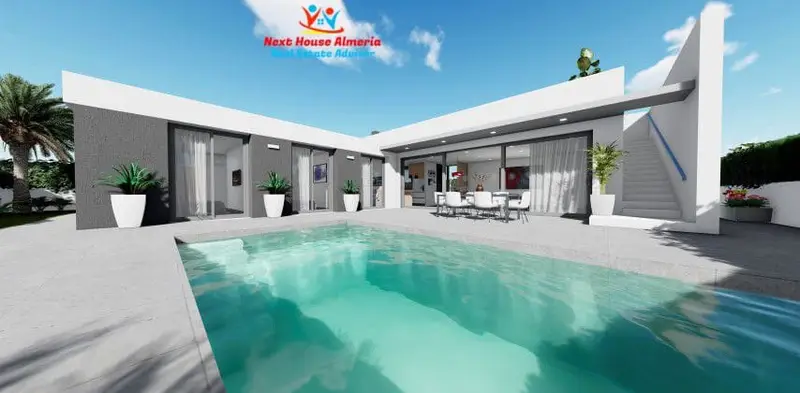 Villa en San Juan de los Terreros con Vistas al Mar y Piscina Privada