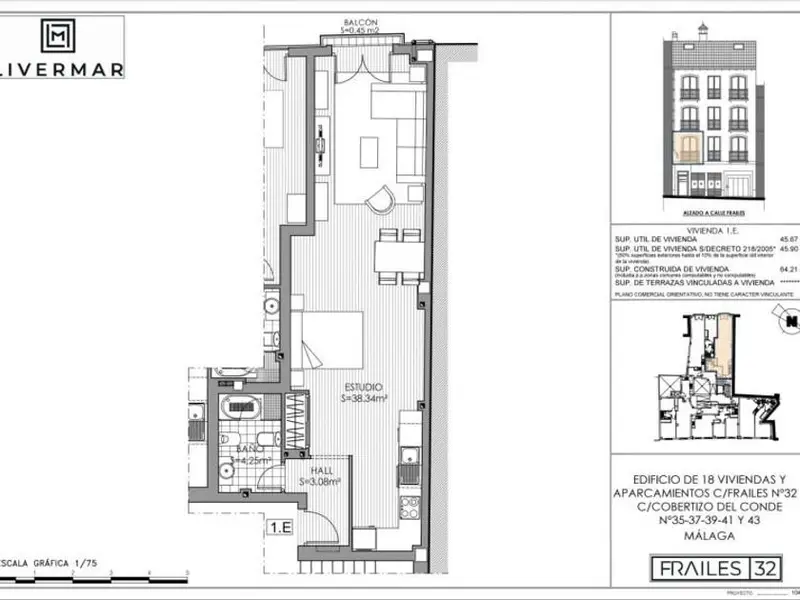 venta Estudio en Centro, Málaga (YVS-5000-5)- Globaliza