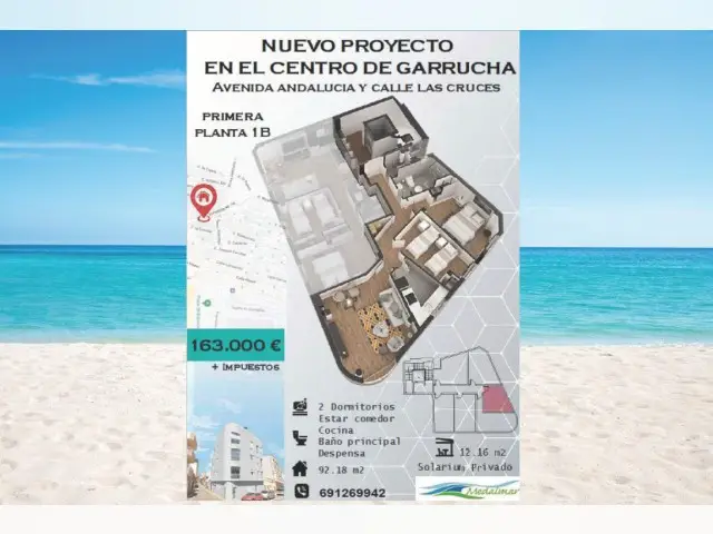 Apartamento 2 Dormitorios Garrucha Solarium Vistas Espectaculares