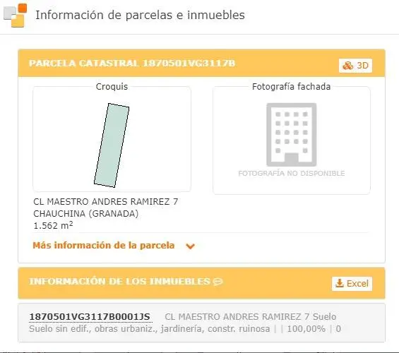 Venta Parcela Chauchina 1562m2 Ref SOTO15SRB0011005874