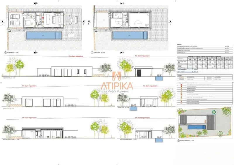 Parcela en Son Parc Menorca Proyecto Vivienda 2 Fases Jardin Piscina