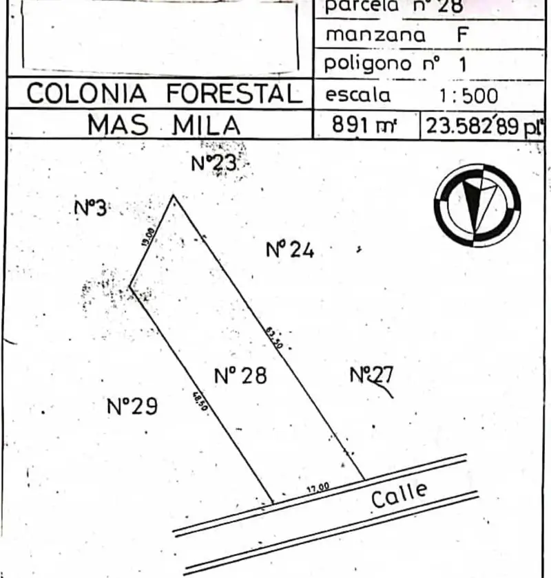 Solar Urbano en Mas Milà Olivella 891m2