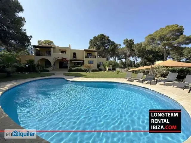 Alquiler anual Villa Santa Eulalia 5 dormitorios Piscina Jardin Playa