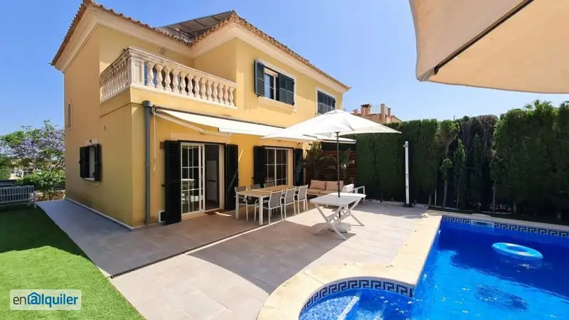 Alquiler casa adosada Puig de Ros 4 dormitorios piscina jardin