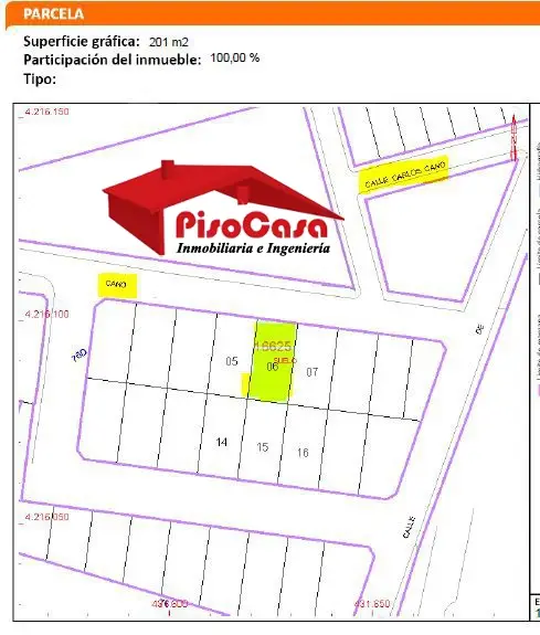 Solar en Venta Bailen 201m2 Edificable