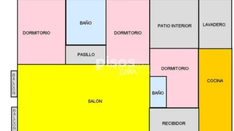 Piso en venta 3 habitaciones 2 baños Calle Francisco García Gallegos