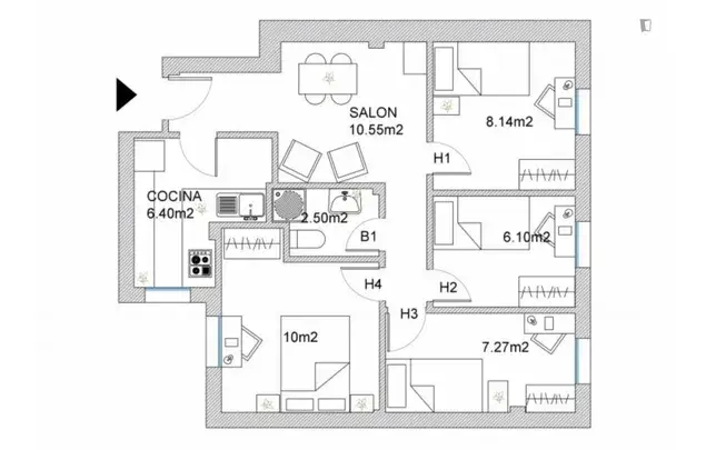 Alquiler Apartamento 4 Dormitorios Getafe