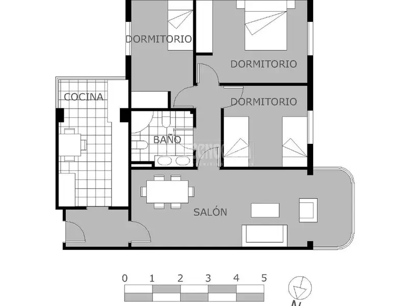 Piso en venta en Torremolinos 3 habitaciones, reformado