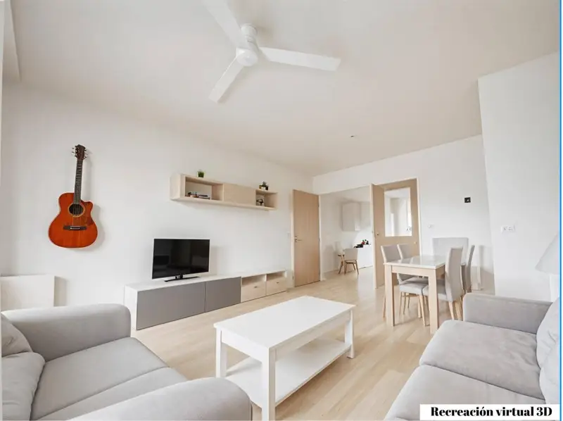 Piso en venta en Gand
ia: 3 habitaciones, 2 ba
os y garaje