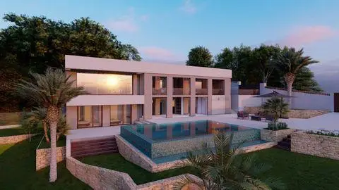 Villa Moderna en Altea La Vella con Piscina y Vistas al Mar