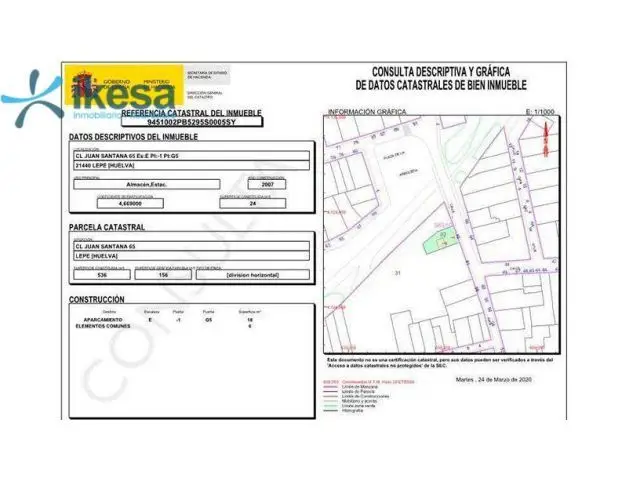 Venta Plaza Garaje Lepe Huelva Acceso Facil HU 4400